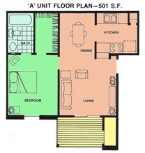 1 BR/1 BA - Stainless with Microwave 310 floor plan